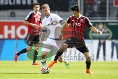 2. Bundesliga - Fußball - FC Ingolstadt 04 - FSV Frankfurt - links Florian Ballas (FSV) rechts Alfredo Morales (6, FCI)