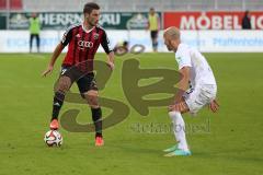 2. Bundesliga - FC Ingolstadt 04 - Erzgebirge Aue - links Mathew Leckie (7) und rechts Filip Luksik