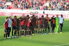 2. Bundesliga - FC Ingolstadt 04 - 1. FC Heidenheim - Spiel ist aus, Sieg Spitzenreiter Jubel mit den Fans