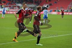 2. Bundesliga - FC Ingolstadt 04 - VfL Bochum - Moritz Hartmann (9) rechts Tor zum 1:0 für Ingolstadt Jubel, Lukas Hinterseer (16)