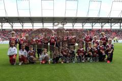 2. Bundesliga - Fußball - FC Ingolstadt 04 - RB Leipzig - Einlaufkinder Kids im ausverkauften Stadion Audi Sportpark,