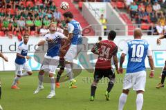 2. Bundesliga - FC Ingolstadt 04 - SV Darmstadt 98 - Romain Bregerie kann retten im Strafraum, Marvin Matip (34) kommt zu spät