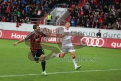 2. BL - FC Ingolstadt 04 - 1. FC Kaiserslautern - links eingewechselte Stefan Lex (14) erzielt das 2:0 Tor, Torwart Tobias Sippel chancenlos, Tor Jubel