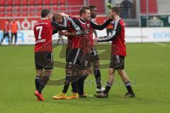 2. Bundesliga - FC Ingolstadt 04 - VfL Bochum - links Lukas Hinterseer (16) erzielt das 2:0 für Ingolstadt, Jubel Tor Mathew Leckie (7) Roger de Oliveira Bernardo (8) Konstantin Engel (20)