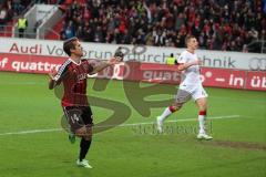 2. BL - FC Ingolstadt 04 - 1. FC Kaiserslautern - links eingewechselte Stefan Lex (14) erzielt das 2:0 Tor Jubel