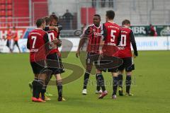 2. Bundesliga - FC Ingolstadt 04 - VfL Bochum - links Lukas Hinterseer (16) erzielt das 2:0 für Ingolstadt, Jubel Tor Mathew Leckie (7) Roger de Oliveira Bernardo (8) Konstantin Engel (20)