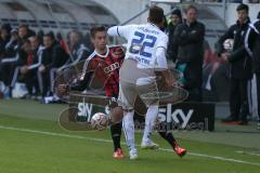 2. BL - Saison 2014/2015 - FC Ingolstadt 04 - Karlsruher SC - Stefan Lex (#14 FC Ingolstadt 04) - Valentin Enrico weiss #22 KSC -