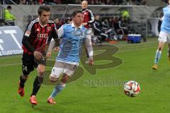 2. Bundesliga - Fußball - FC Ingolstadt 04 - TSV 1860 München - Stefan Lex (14, FCI) und rechts Maximilian Wittek