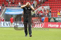 2. Bundesliga - FC Ingolstadt 04 - SV Darmstadt 98 - Cheftrainer Ralph Hasenhüttl nach dem Spiel nachdenklich gefasst