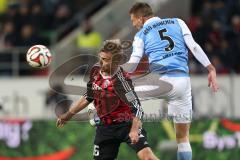 2. Bundesliga - Fußball - FC Ingolstadt 04 - TSV 1860 München - Zweikampf Lukas Hinterseer (16, FCI) und 5 Guillermo Vallori