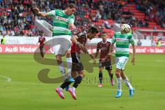 2. Bundesliga -  Saison 2014/2015 - FC Ingolstadt 04 - SpVgg Greuther Fürth - Kopfballduell links Benedikt Röcker und links Alfredo Morales (6)