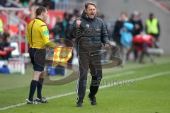 2. Bundesliga - Fußball - FC Ingolstadt 04 - FSV Frankfurt - Cheftrainer Ralph Hasenhüttl (FCI) Schlußpfiff Sieg 2:0 Jubel