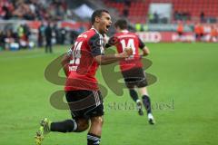 2. BL - FC Ingolstadt 04 - 1. FC Kaiserslautern - links eingewechselte Stefan Lex (14) erzielt das 2:0 Tor Jubel Marvin Matip (34)