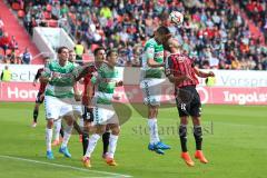 2. Bundesliga -  Saison 2014/2015 - FC Ingolstadt 04 - SpVgg Greuther Fürth - Kopfballduell rechts Lukas Hinterseer (16)