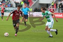 2. Bundesliga -  Saison 2014/2015 - FC Ingolstadt 04 - SpVgg Greuther Fürth - links Stefan Lex (14) und rechts Stephan Fürstner