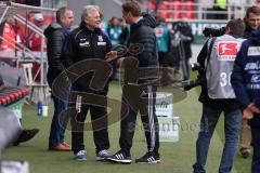 2. Bundesliga - Fußball - FC Ingolstadt 04 - FSV Frankfurt - Trainer Frankfurt Benno Möhlmann und Cheftrainer Ralph Hasenhüttl (FCI)