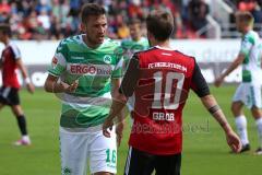 2. Bundesliga -  Saison 2014/2015 - FC Ingolstadt 04 - SpVgg Greuther Fürth - Streit zwischen links Goran Sukalo und Pascal Groß (10)