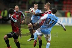 2. Bundesliga - Fußball - FC Ingolstadt 04 - TSV 1860 München - Lukas Hinterseer (16, FCI) und rechts Maximilian Wittek