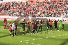 2. Bundesliga - FC Ingolstadt 04 - 1. FC Heidenheim - Spiel ist aus, Sieg Spitzenreiter Jubel mit den Fans