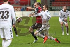 2. BL - FC Ingolstadt 04 - FC St. Pauli - Zweikampf links Tobias Levels (28) und rechts Lennart Thy