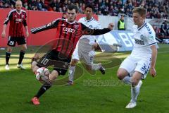 2. BL - Saison 2014/2015 - FC Ingolstadt 04 - Karlsruher SC - Pascal Groß (#10 FC Ingolstadt 04) - Max Philipp weiss #31 KSC -