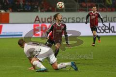 2. BL - FC Ingolstadt 04 - FC St. Pauli - Kampf um den Ball am Boden Bernd Nehrig und am Ball Mathew Leckie (7)