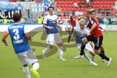 2. Bundesliga - FC Ingolstadt 04 - SV Darmstadt 98 - rechts Moritz Hartmann (9) setzt sich durch