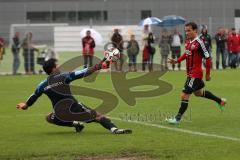 2. Bundesliga - FC Ingolstadt 04 - Saison 2014/2015 - Saisoneröffnung mit Mannschaftsvorstellung - Fanmannschaft gegen 1. Mannschaft Showspiel - Tamas Hajnal (30) scheitert an Torwart Bayram Abanoz