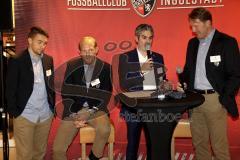 FC Ingolstadt Sponsorentreffen im Westpark bei Modehaus Wöhrl und Restaurant Vapiano  - Thomas Pledl links - Tobias Levels 2. vo links - Italo Mele - Ralph Hasenhüttl (Trainer FC Ingolstadt 04) rechts - Foto: Jürgen Meyer