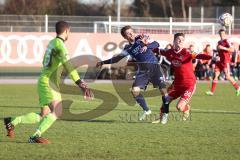 2. BL - Testspiel - FC Ingolstadt 04 - SpVgg Unterhaching -  mitte Stefan Lex (14 - FC Ingolstadt 04) Zweikampf mit rechts Mario Erb