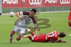 2. Bundesliga - Testspiel - FC Ingolstadt 04 - VfB Stuttgart II - Saison 2014/2015 - links Alfredo Morales (6) wird von den Beinen geholt