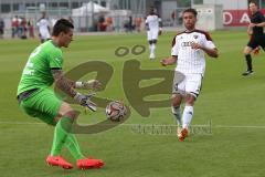 2. Bundesliga - Testspiel - FC Ingolstadt 04 - VfB Stuttgart II - Saison 2014/2015 - Stefan Lex (14) kommt zu langsam