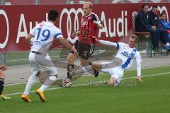 2. Bundesliga - Saison 2014/2015 - Testspiel - FC Ingolstadt 04 - SV Grödig - mitte Testspieler Tobias Levels (19) kämpft sich durch