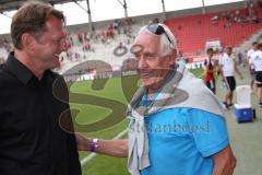 2. Bundesliga - Testspiel - FC Ingolstadt 04 - 1. FC Köln - Cheftrainer Ralph Hasenhüttl mit früheren Olympiasieger Ernst Hinterseer aus Österreich