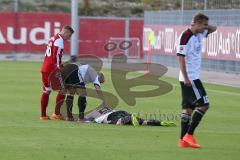 2. Bundesliga - Testspiel - FC Ingolstadt 04 - SpVgg Unterhaching - 2:1 - Konstantin Engel (20) am Boden verletzte sich schwer am Handgelenk
