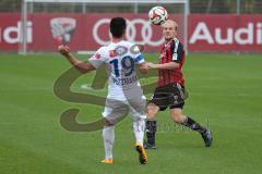 2. Bundesliga - Saison 2014/2015 - Testspiel - FC Ingolstadt 04 - SV Grödig - rechts Testspieler Tobias Levels (19) Zweikampf mit Pottmann (SV)