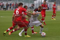 2. Bundesliga - Testspiel - FC Ingolstadt 04 - VfB Stuttgart II - Saison 2014/2015 - Moritz Hartmann (9) in Bedrängnis