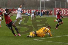 2. Bundesliga - Saison 2014/2015 - Testspiel - FC Ingolstadt 04 - SV Grödig -  Aloy Ihenacho links zieht ab zum 1:0 für Ingolstadt, Tor Jubel