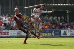 2. Bundesliga - Testspiel - FC Ingolstadt 04 - 1. FC Nürnberg 2:1 - Zweikampf vor dem Tor rechts Karl-Heinz Lappe (25)