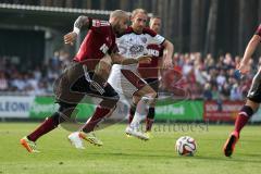 2. Bundesliga - Testspiel - FC Ingolstadt 04 - 1. FC Nürnberg 2:1 - links Javier Pinola und rechts Moritz Hartmann (9)