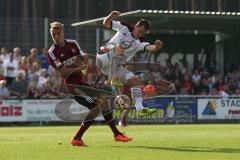 2. Bundesliga - Testspiel - FC Ingolstadt 04 - 1. FC Nürnberg 2:1 - Zweikampf vor dem Tor rechts Karl-Heinz Lappe (25)