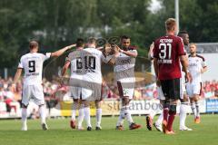 2. Bundesliga - Testspiel - FC Ingolstadt 04 - 1. FC Nürnberg 2:1 - zweiter Foulelfmeter, Alfredo Morales (6) trifft zum 1:0 für den FC04, Jubel Marvin Matip (34)