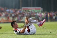 2. Bundesliga - Testspiel - FC Ingolstadt 04 - 1. FC Nürnberg 2:1 - Alfredo Morales (6) am Boden nach Foul