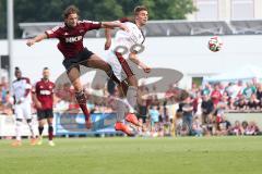 2. Bundesliga - Testspiel - FC Ingolstadt 04 - 1. FC Nürnberg 2:1 - rechts in der Luft Lukas Hinterseer (16)