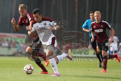 2. Bundesliga - Testspiel - FC Ingolstadt 04 - 1. FC Nürnberg 2:1 - Zweikampf links Ondrej Petrak (FCN) gegen Alfredo Morales (6)