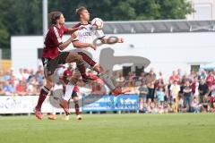 2. Bundesliga - Testspiel - FC Ingolstadt 04 - 1. FC Nürnberg 2:1 - rechts in der Luft Lukas Hinterseer (16)