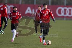 2. Bundesliga - Fußball - FC Ingolstadt 04 - Training - am Ball Benjamin Hübner (5, FCI) und links Almog Cohen (36, FCI)