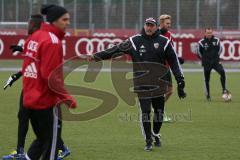 2. Bundesliga - FC Ingolstadt 04 - Saison 2014/2015 - Trainingsauftakt nach der Winterpause - Cheftrainer Ralph Hasenhüttl Anweisungen