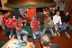 FC Ingolstadt 04 Fan-Treffen -Hübner Benjamin links aussen - Hinterseer Lukas 2. von links - Bauer Robert 3. von links -  Stefan Wannenwetsch 4. von links - Thomas Linke - Italo Mele 2.von rechts -  und Trainer Ralph Hasenhüttl ganz rechts - Foto: Jürgen 