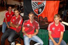 FC Ingolstadt 04 Fan-Treffen - von links nach rechts Benjamin Hübner - Lukas Hinterseer - Robert Bauer - Stefan Wannenwetsch - Foto: Jürgen Meyer